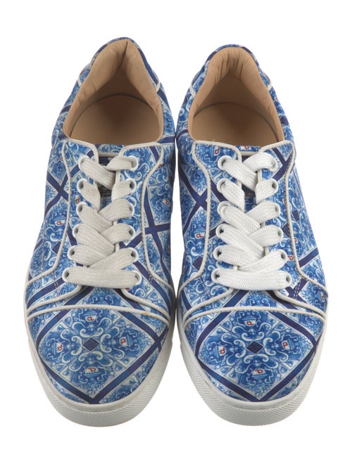 Christian Louboutin Satin Printed Sneakers