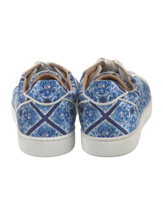 Christian Louboutin Satin Printed Sneakers