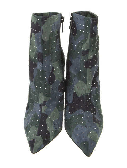 Christian Louboutin Suede Camouflage Print Boots