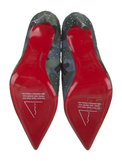 Christian Louboutin Suede Camouflage Print Boots