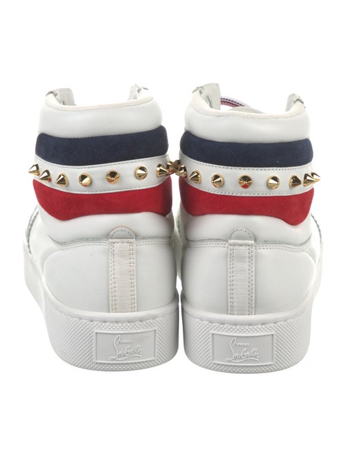 Christian Louboutin Spike Accents Leather Sneakers