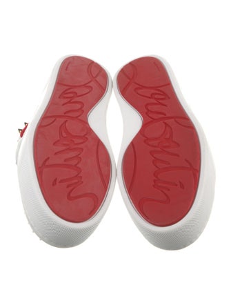 Christian Louboutin Spike Accents Leather Sneakers