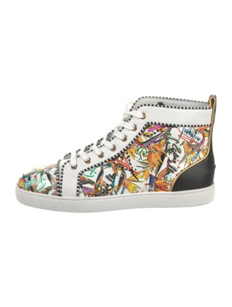 Christian Louboutin Patent Leather Printed Sneakers