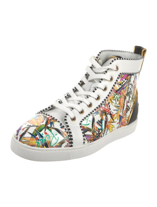 Christian Louboutin Patent Leather Printed Sneakers