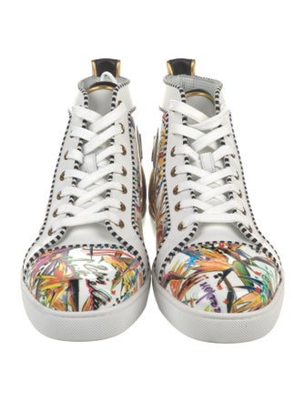 Christian Louboutin Patent Leather Printed Sneakers