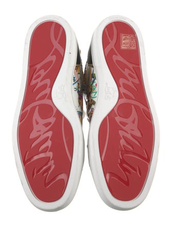 Christian Louboutin Patent Leather Printed Sneakers