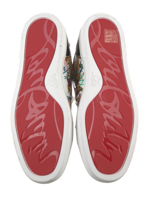 Christian Louboutin Patent Leather Printed Sneakers
