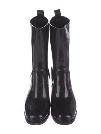 Christian Louboutin Rubber Studded Accents Rain Boots