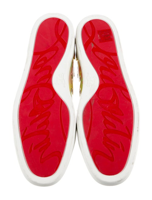 Christian Louboutin Patent Leather Tie-Dye Print Sneakers