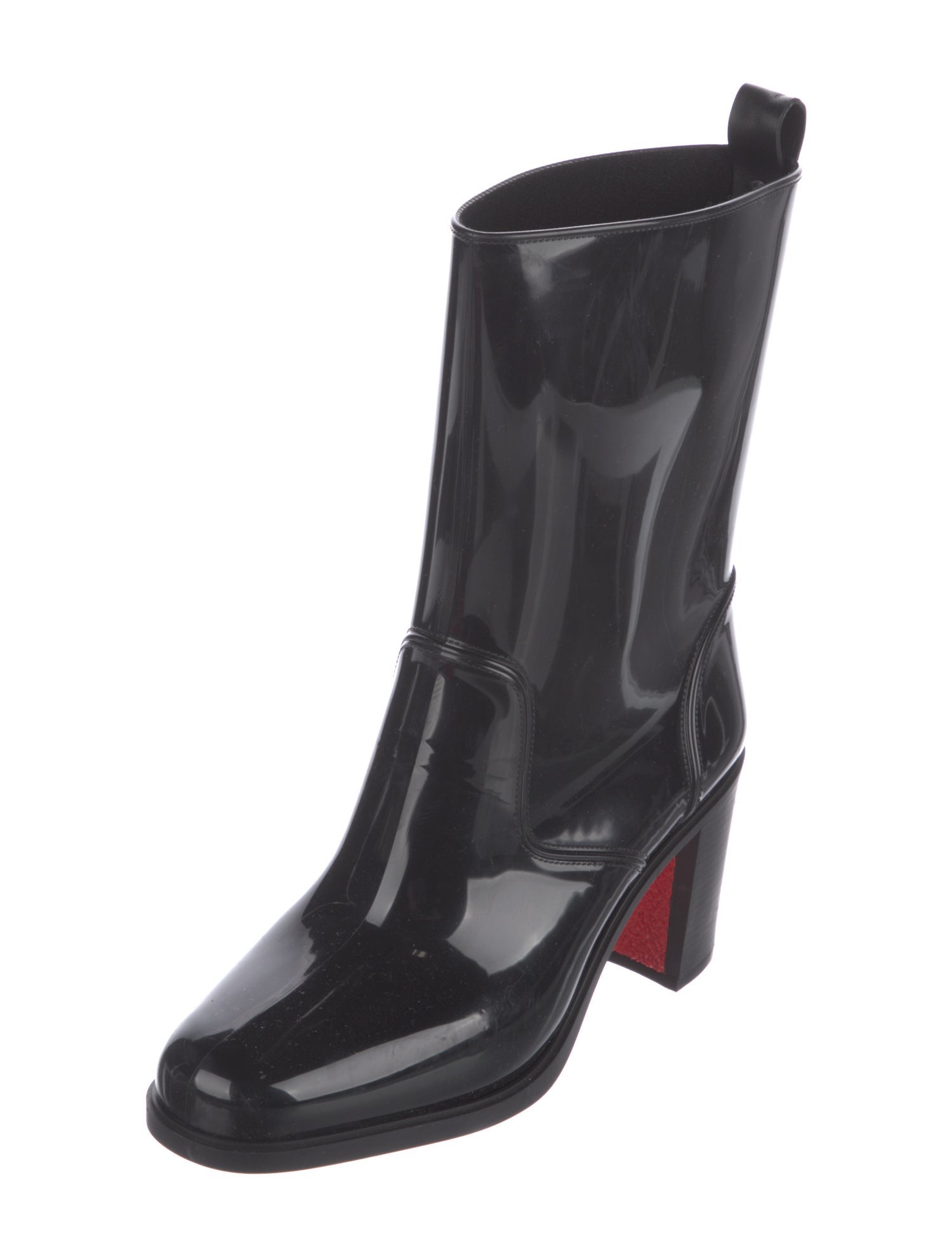 Christian Louboutin Rubber Studded Accents Rain Boots