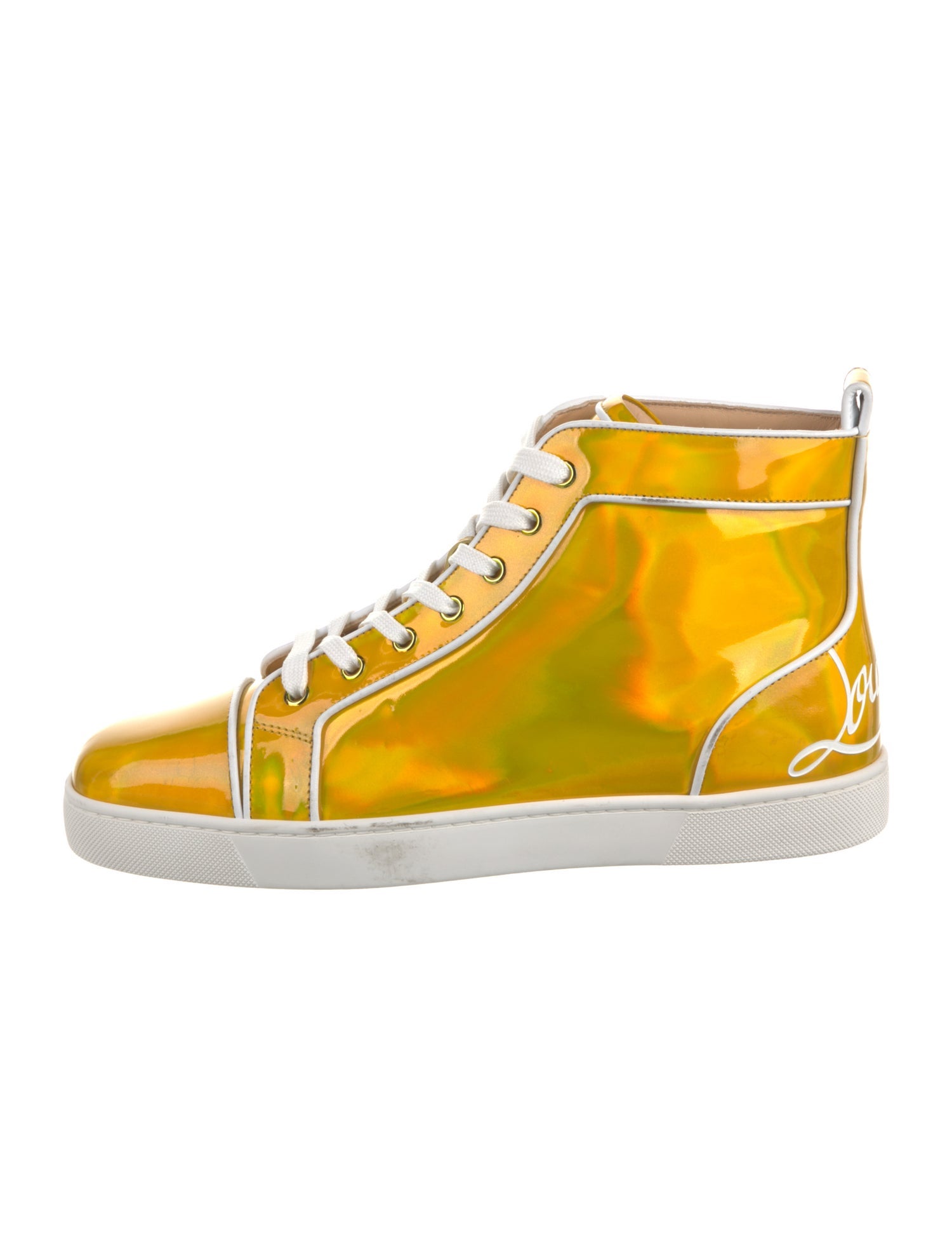 Christian Louboutin Patent Leather Printed Sneakers