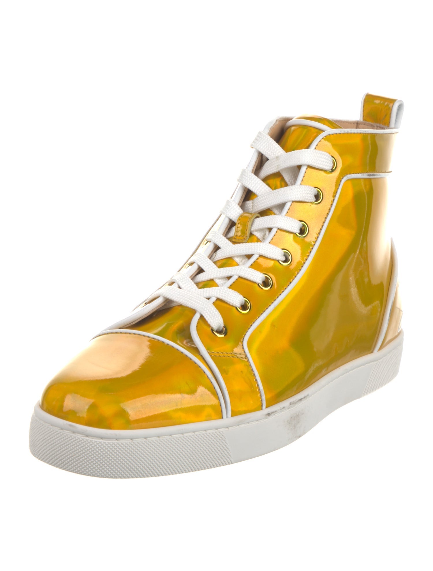Christian Louboutin Patent Leather Printed Sneakers