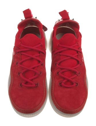 Christian Louboutin Suede Studded Accents Sneakers