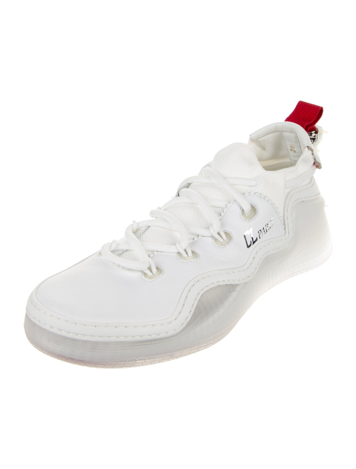 Christian Louboutin Leather Studded Accents Sneakers