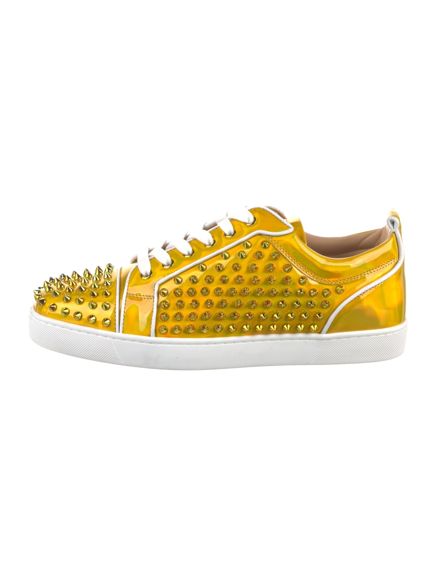 Christian Louboutin Rockstud Spike Patent Leather Sneakers