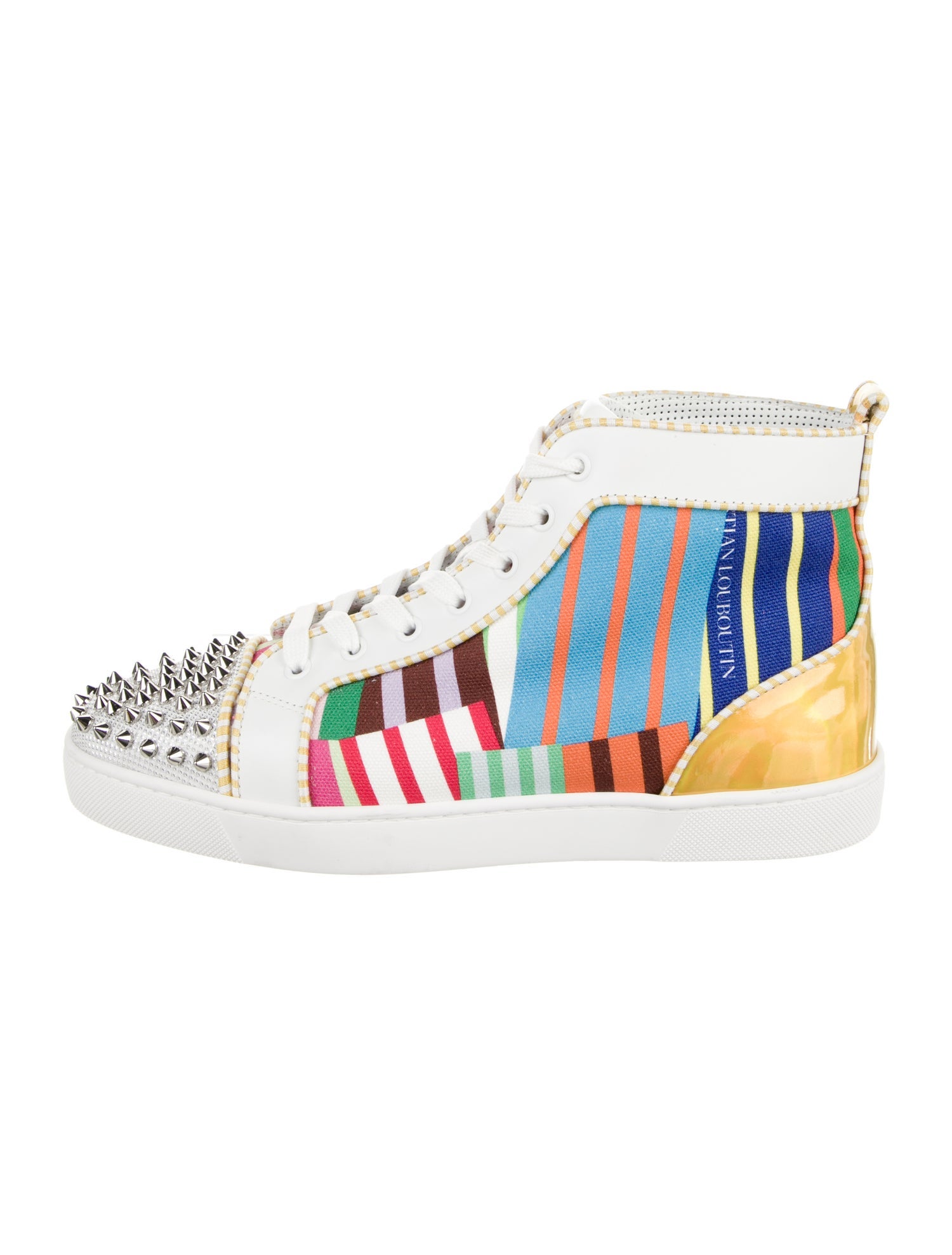 Christian Louboutin Canvas Striped Sneakers