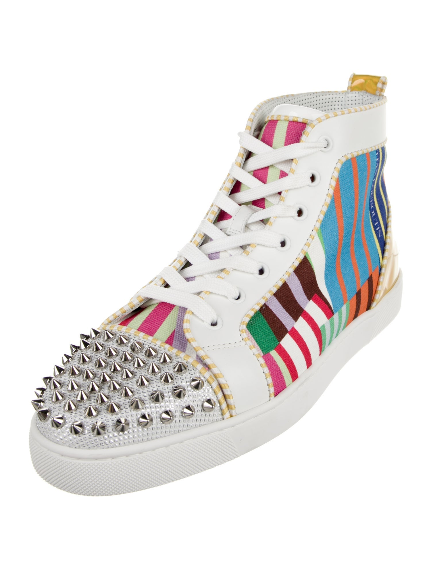 Christian Louboutin Canvas Striped Sneakers