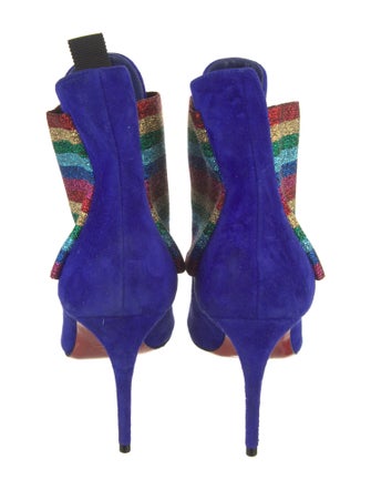 Christian Louboutin Suede Printed Sock Boots