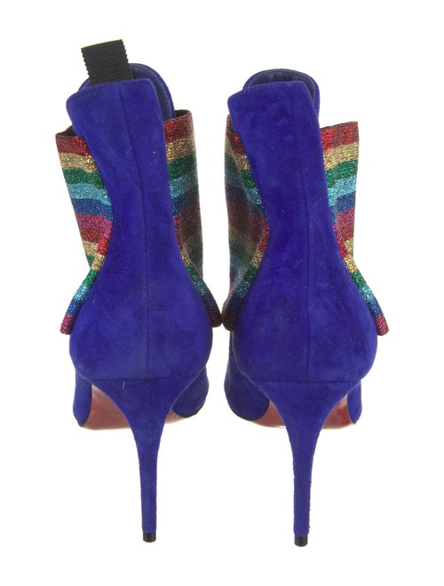 Christian Louboutin Suede Printed Sock Boots