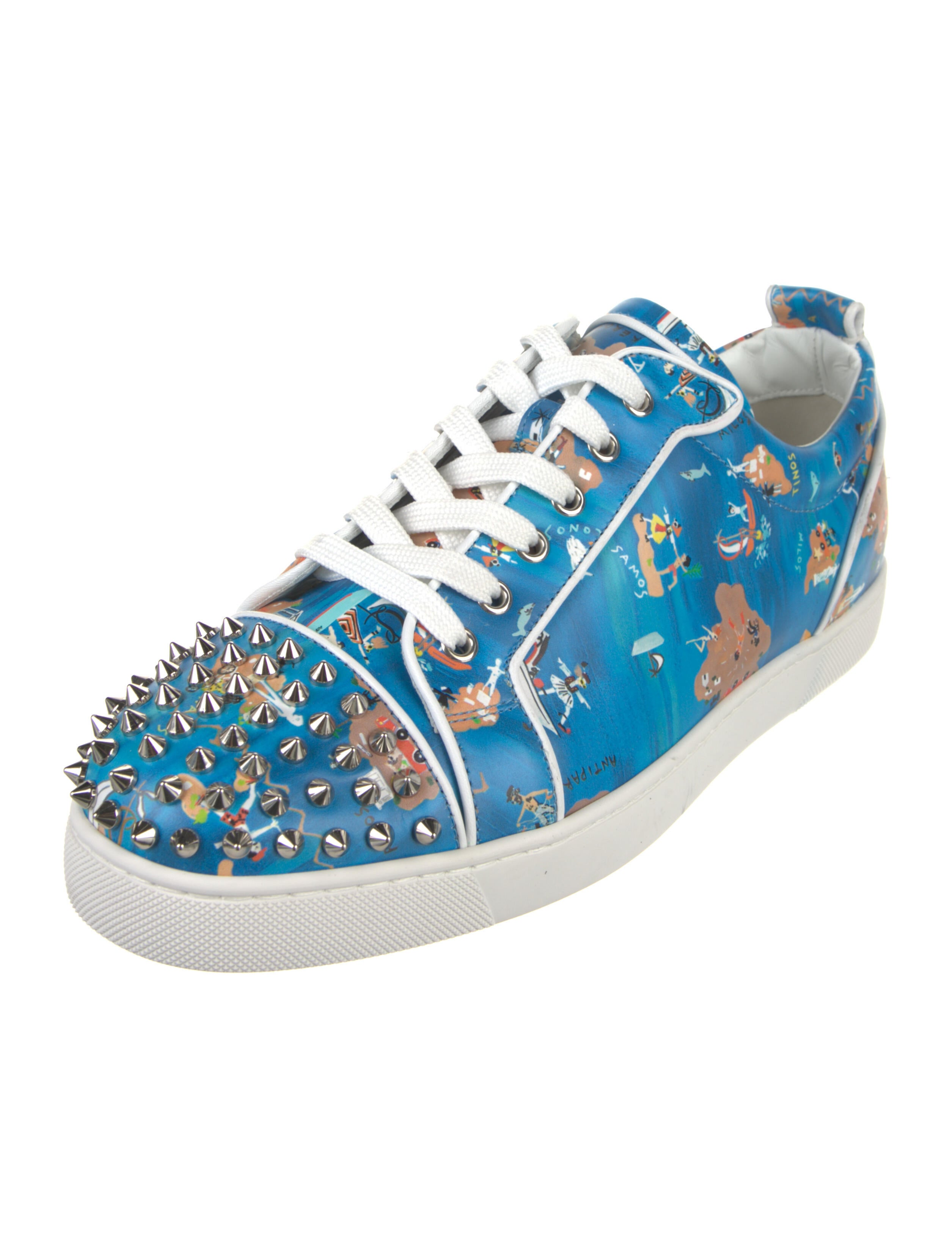 Christian Louboutin Leather Printed Sneakers