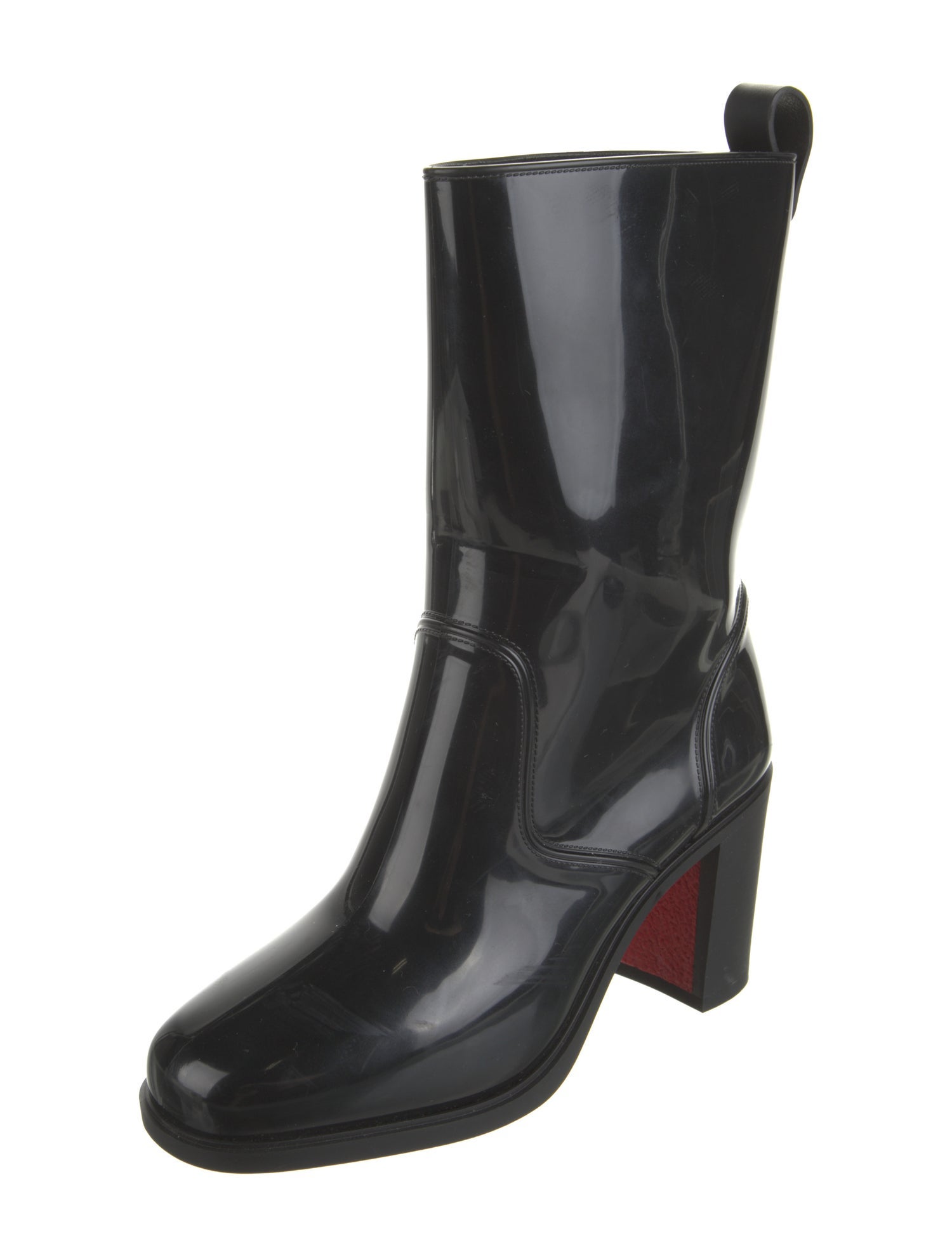 Christian Louboutin Rubber Studded Accents Rain Boots