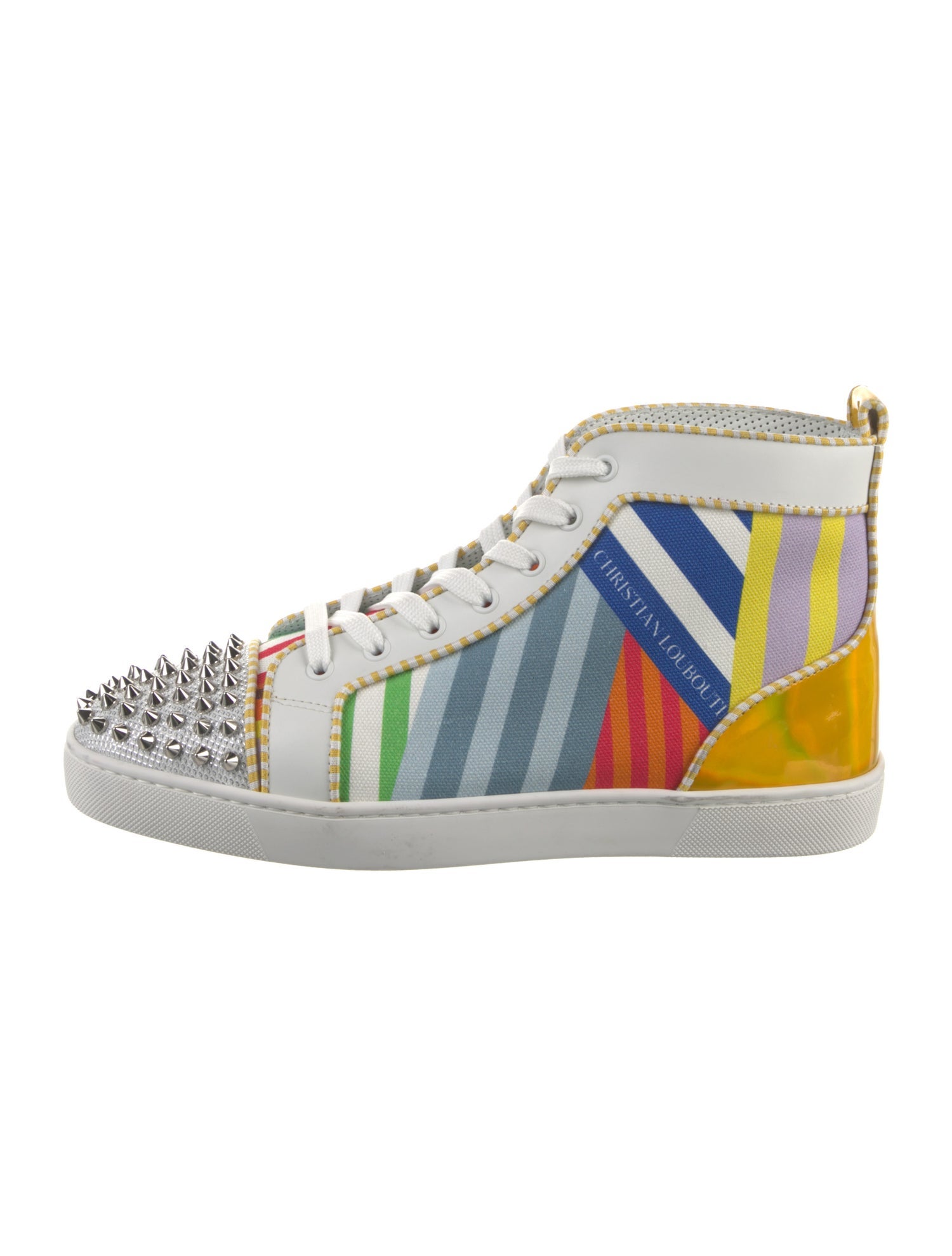 Christian Louboutin Spike Accents Canvas Sneakers