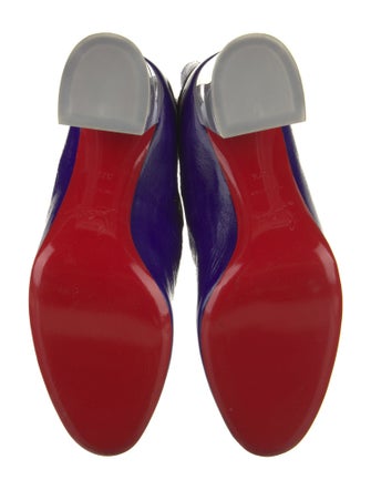 Christian Louboutin Patent Leather Colorblock Pattern Boots