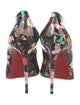 Christian Louboutin Patent Leather Floral Print Pumps