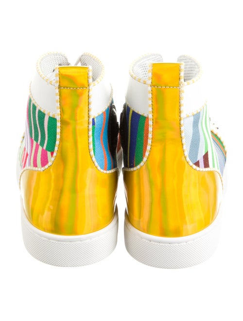 Christian Louboutin Patent Leather Striped Sneakers
