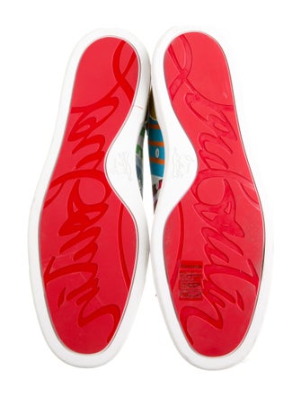 Christian Louboutin Patent Leather Striped Sneakers