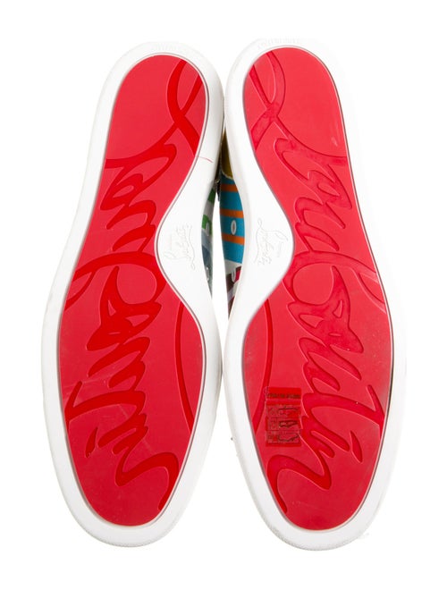 Christian Louboutin Patent Leather Striped Sneakers