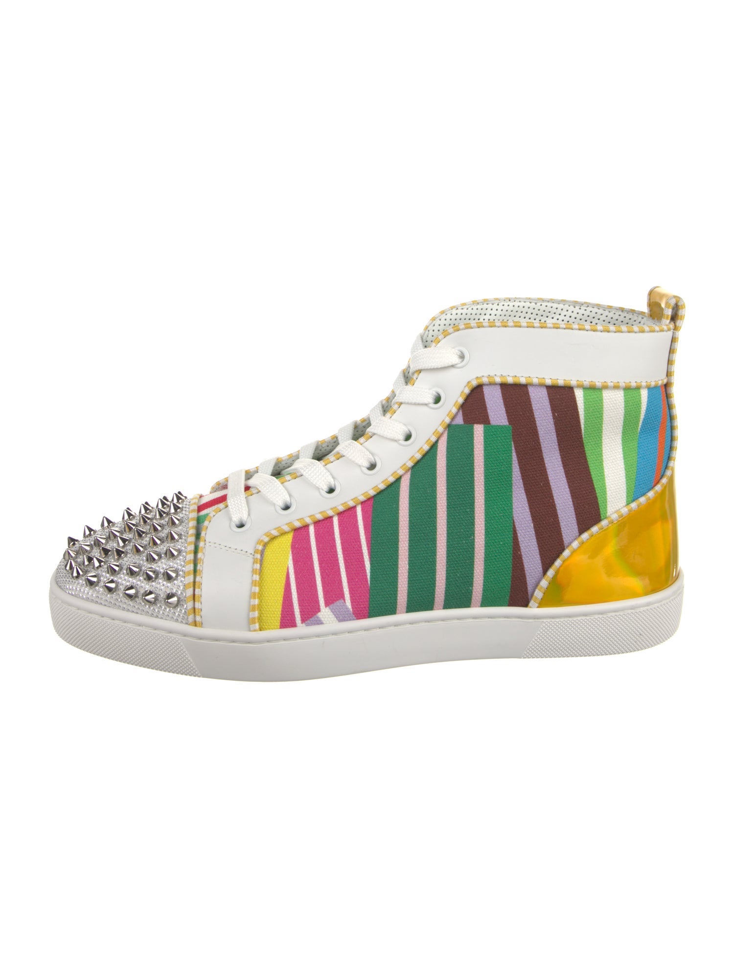 Christian Louboutin Rockstud Spike Canvas Sneakers