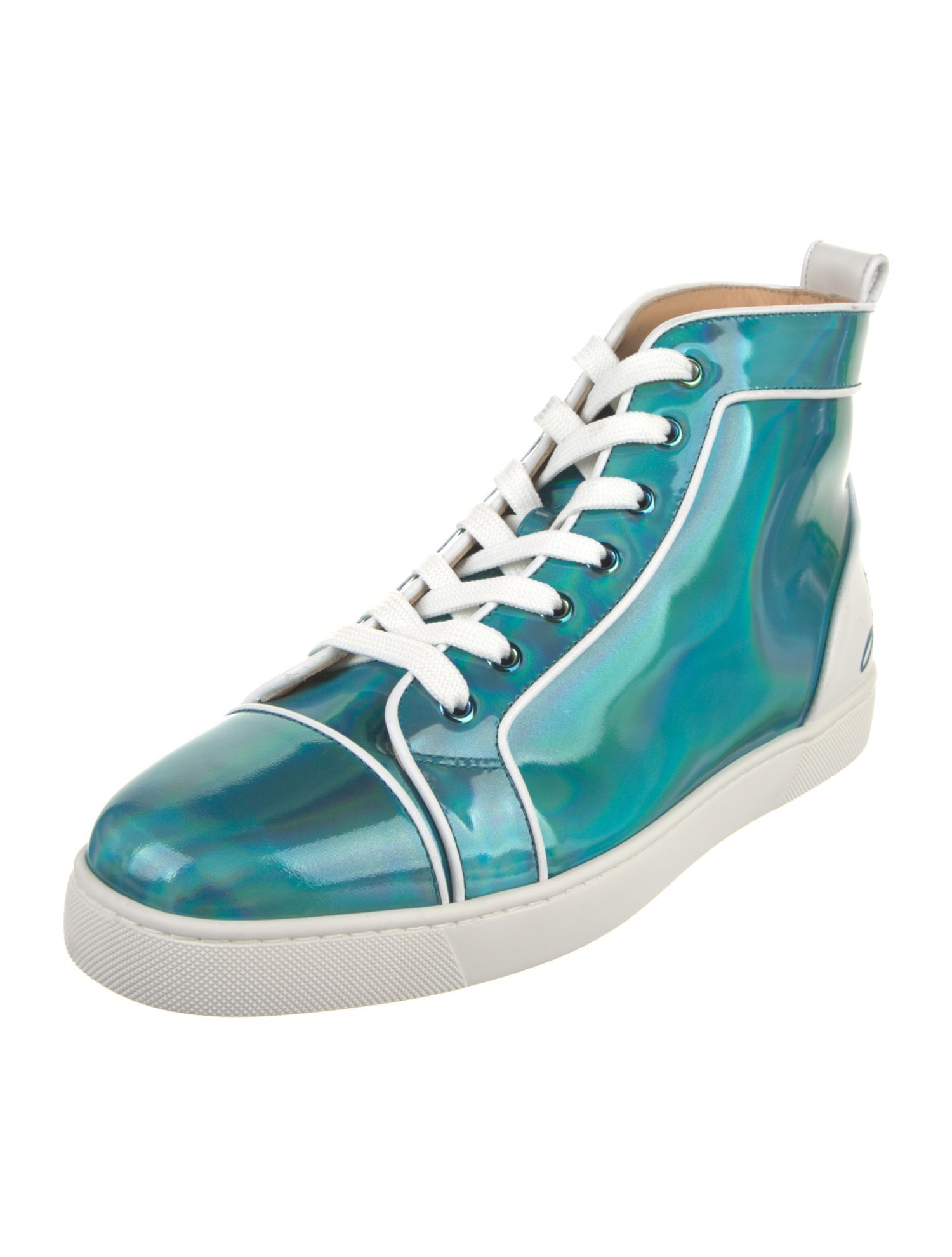 Christian Louboutin Patent Leather Printed Sneakers