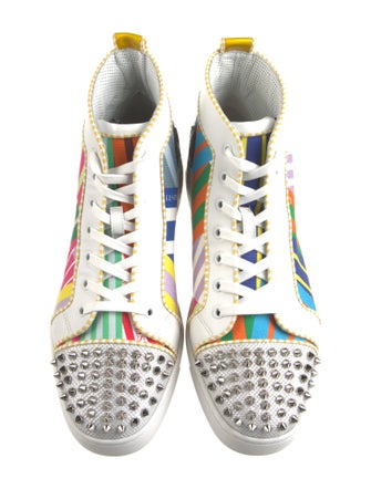 Christian Louboutin Canvas Striped Sneakers