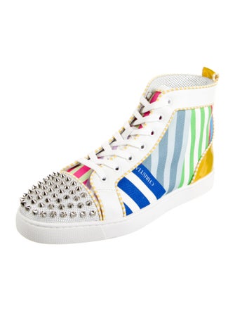 Christian Louboutin Canvas Striped Sneakers
