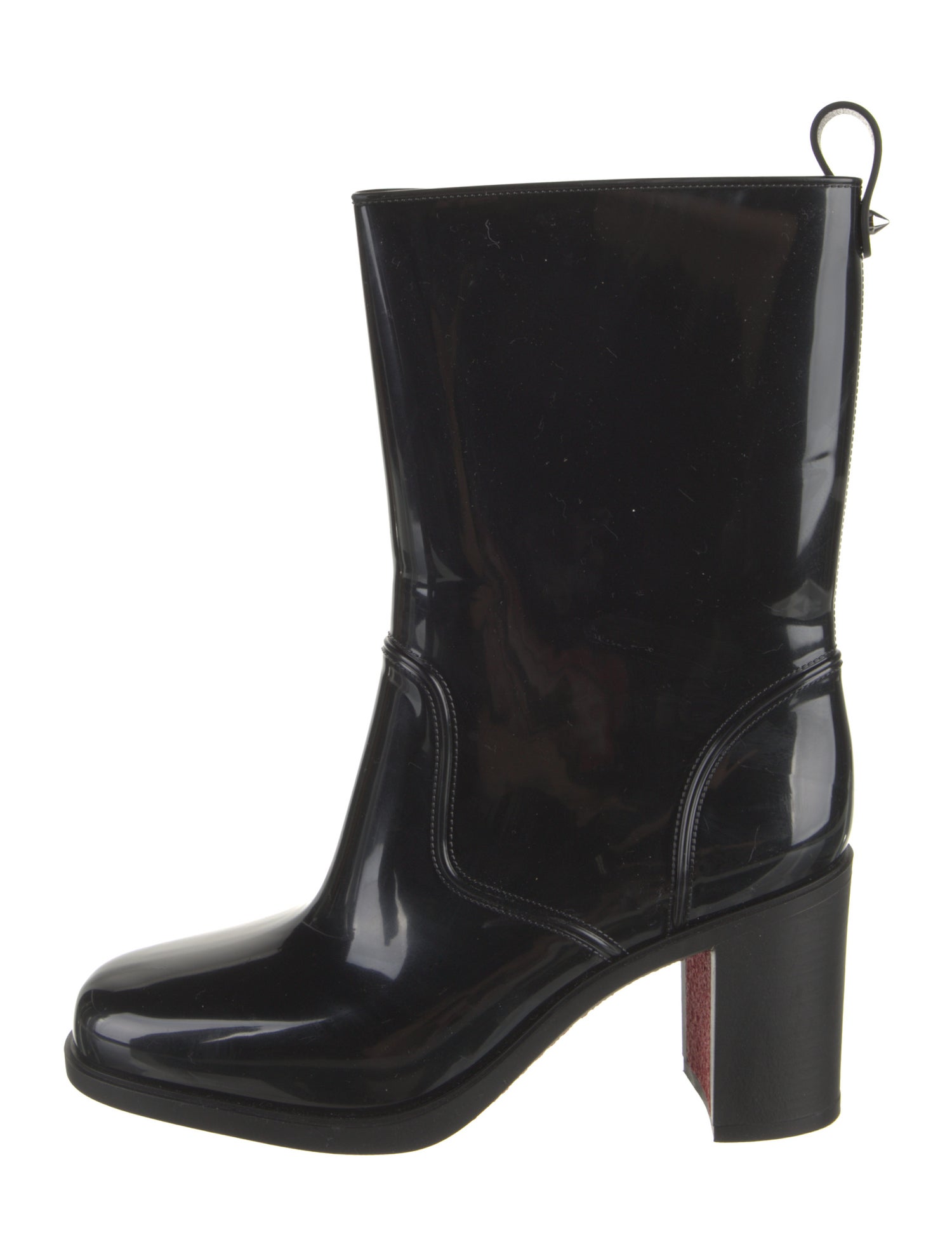 Christian Louboutin Rubber Studded Accents Rain Boots