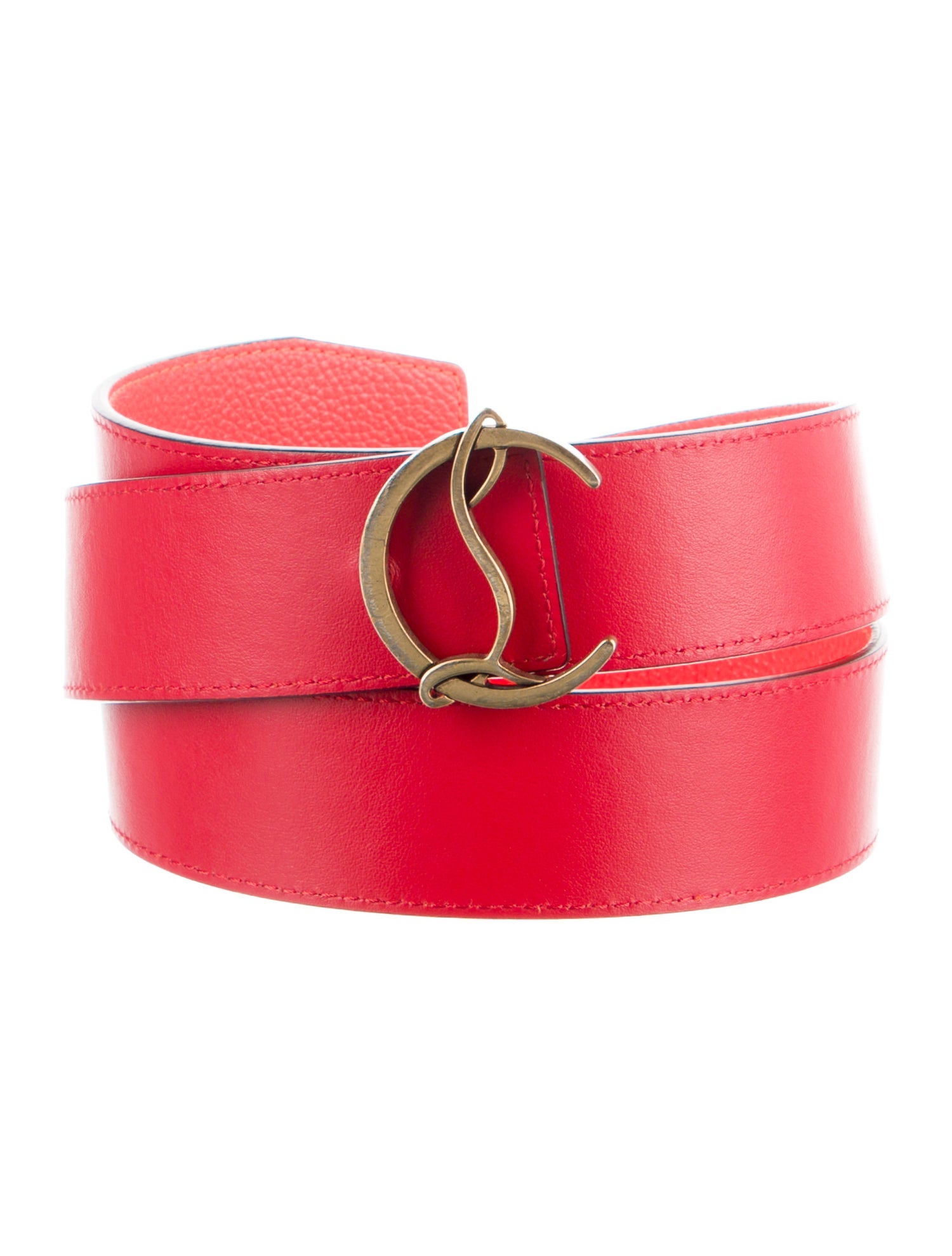 christian louboutin red belt