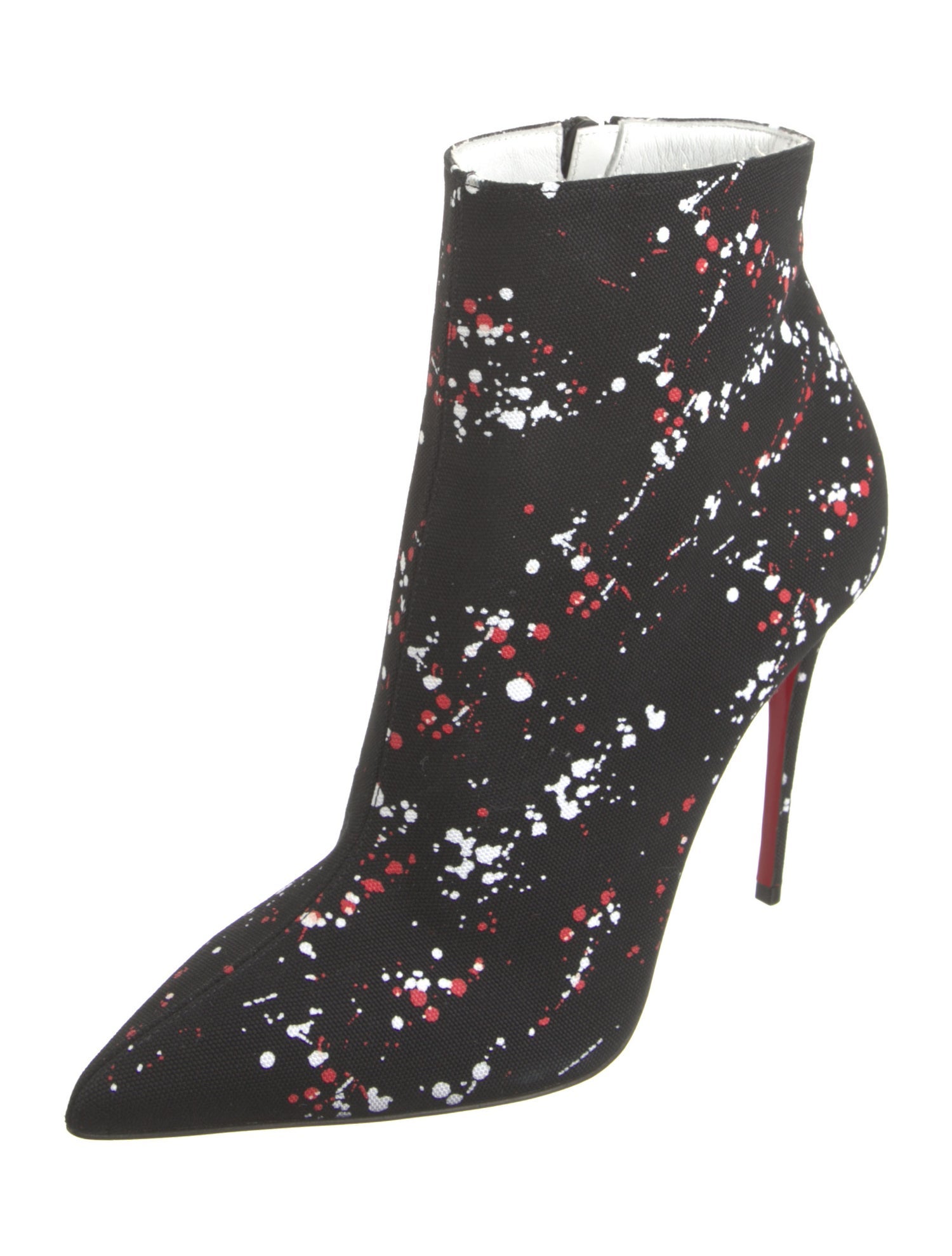 Christian Louboutin Canvas Printed Boots