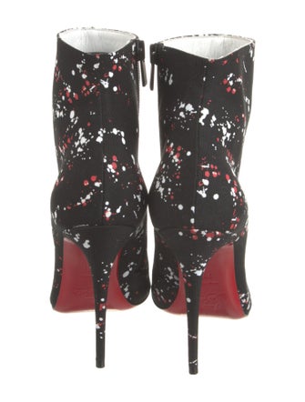 Christian Louboutin Canvas Printed Boots