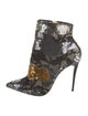 Christian Louboutin Printed Sequin Embellishments Chelsea Boots