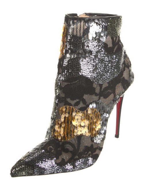 Christian Louboutin Printed Sequin Embellishments Chelsea Boots