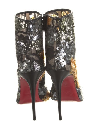 Christian Louboutin Printed Sequin Embellishments Chelsea Boots