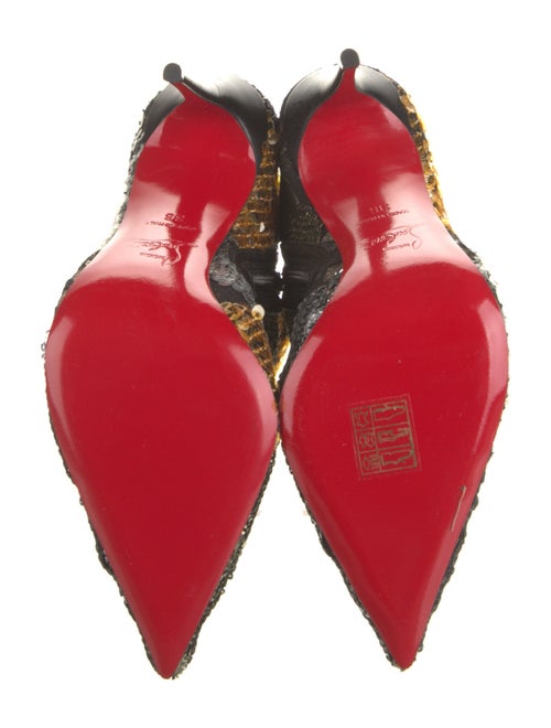Christian Louboutin Printed Sequin Embellishments Chelsea Boots