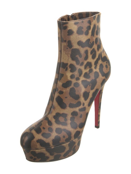 Christian Louboutin Leather Animal Print Boots