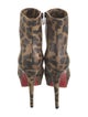 Christian Louboutin Leather Animal Print Boots