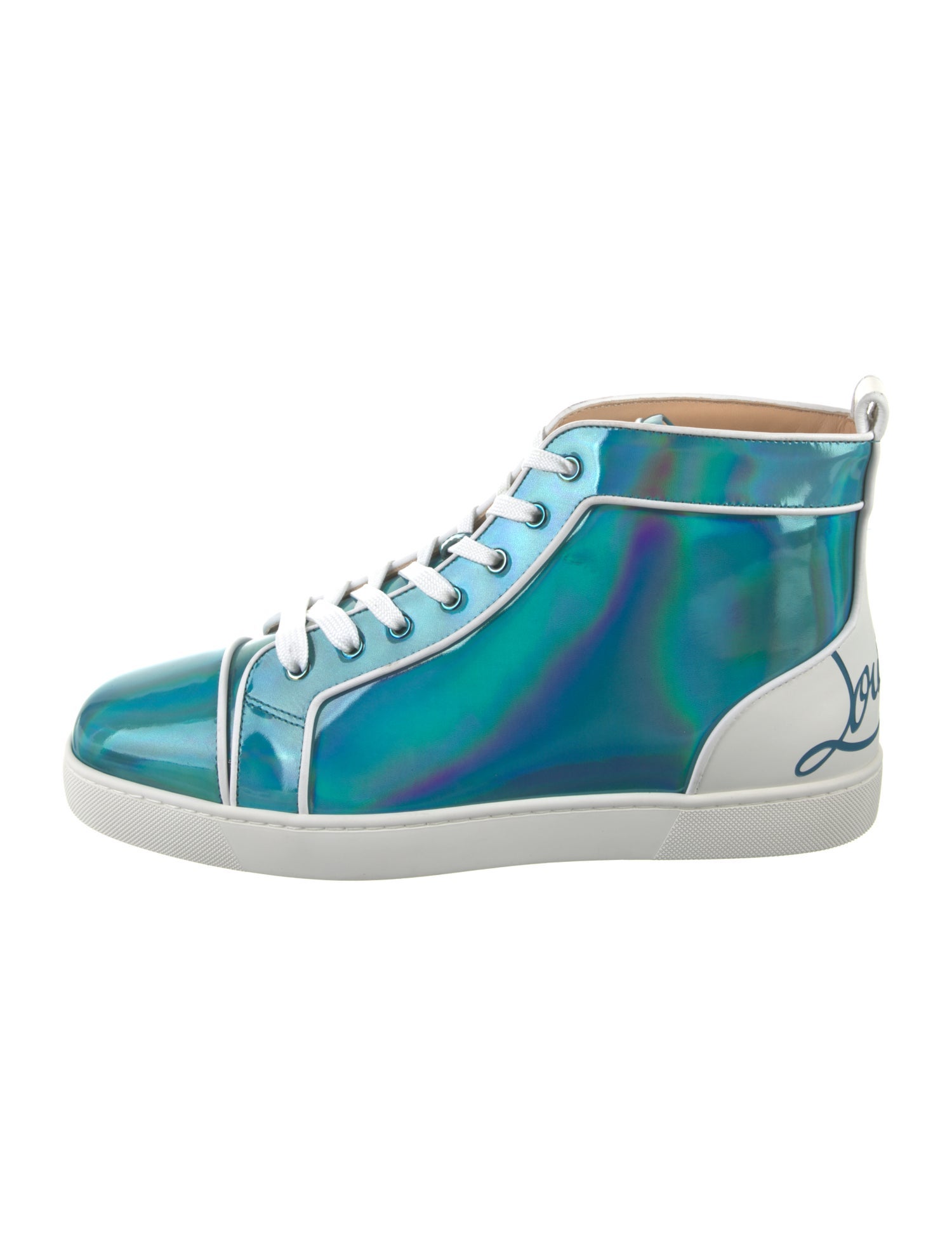 靴 Christian louboutin Christian Louboutin Spike Accents Patent Leather Sneakers