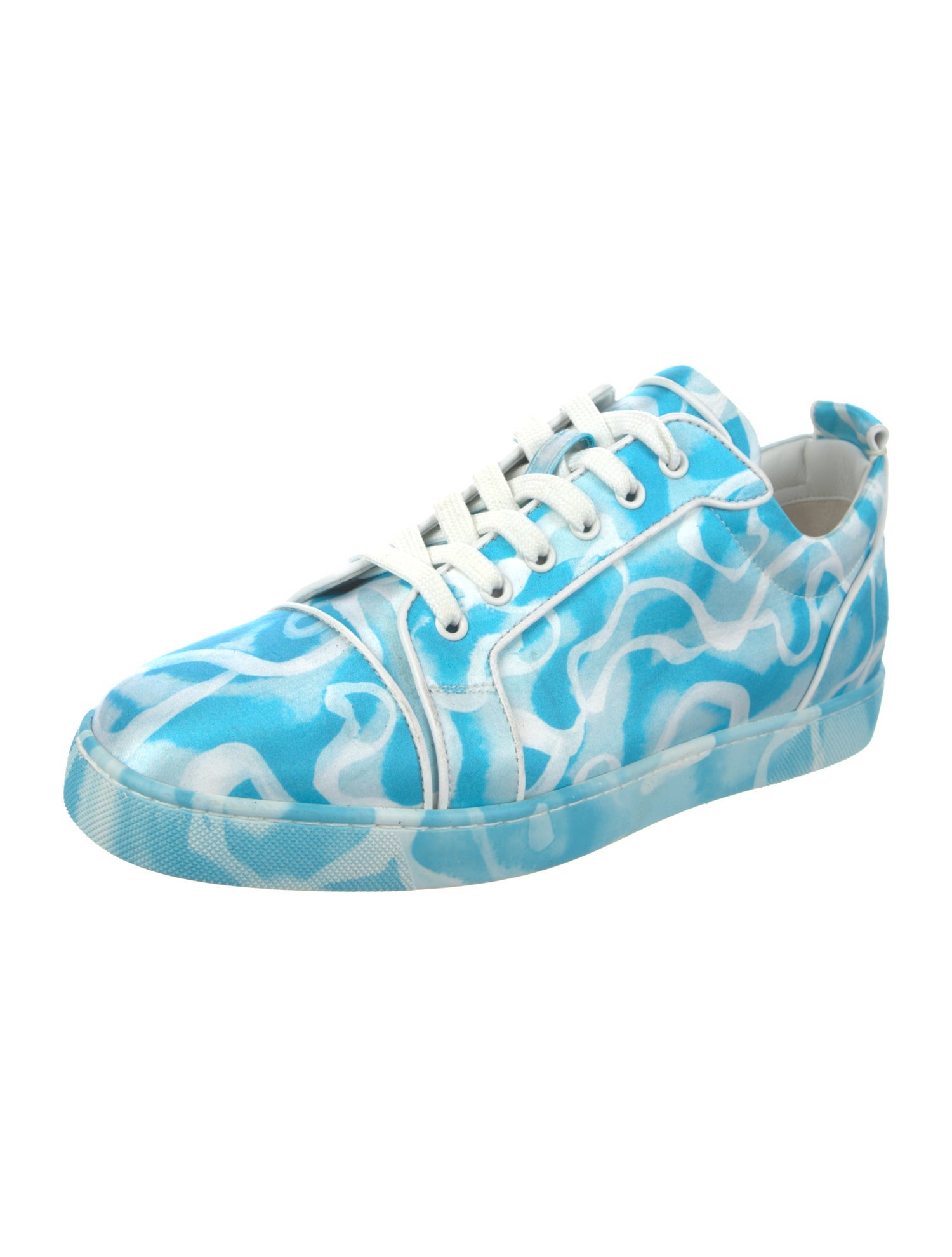 Christian Louboutin Satin Printed Sneakers
