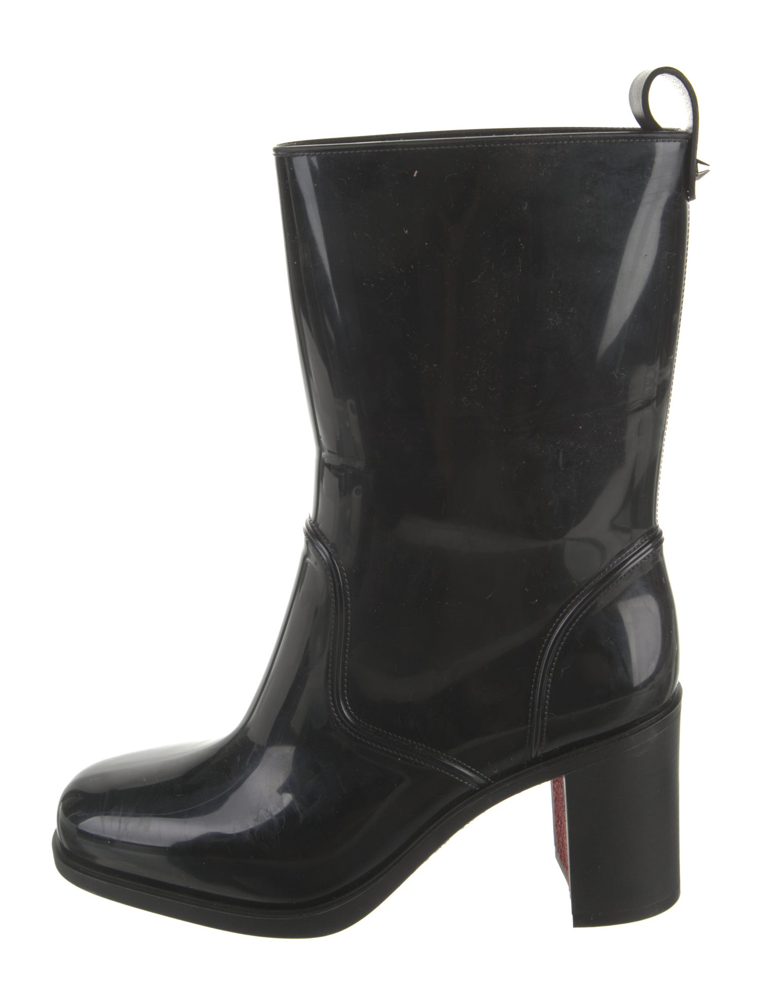 Christian Louboutin Rubber Studded Accents Rain Boots