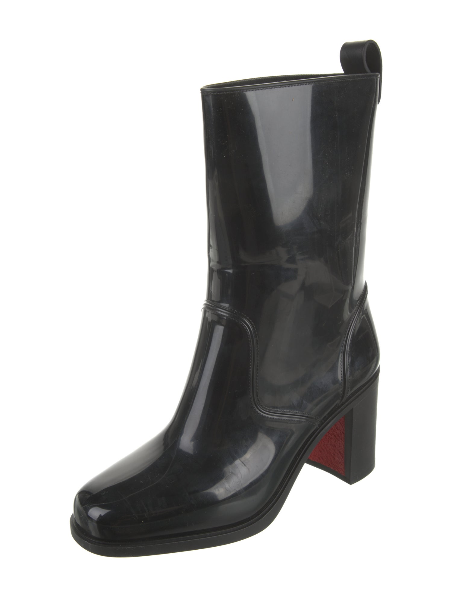 Christian Louboutin Rubber Studded Accents Rain Boots