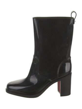 Christian Louboutin Rubber Studded Accents Rain Boots